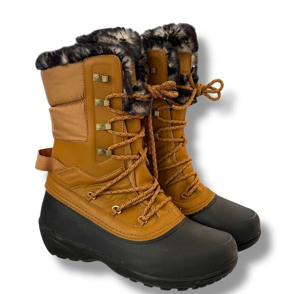 The North Face Shellista IV Luxe Winter Boots Women's Size 10 Utility Brown - Picture 1 of 8